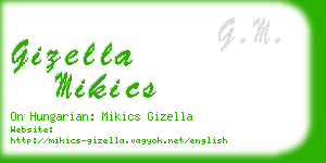 gizella mikics business card